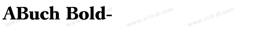 ABuch Bold字体转换 ABuch Bold字体转换
